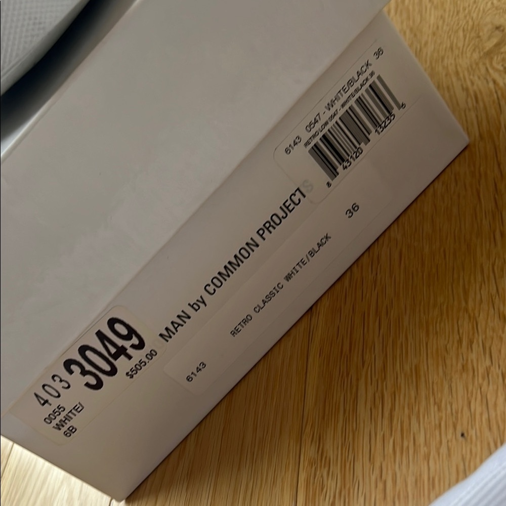 Common Projects White Leather Sneakers - Picture 7 of 8